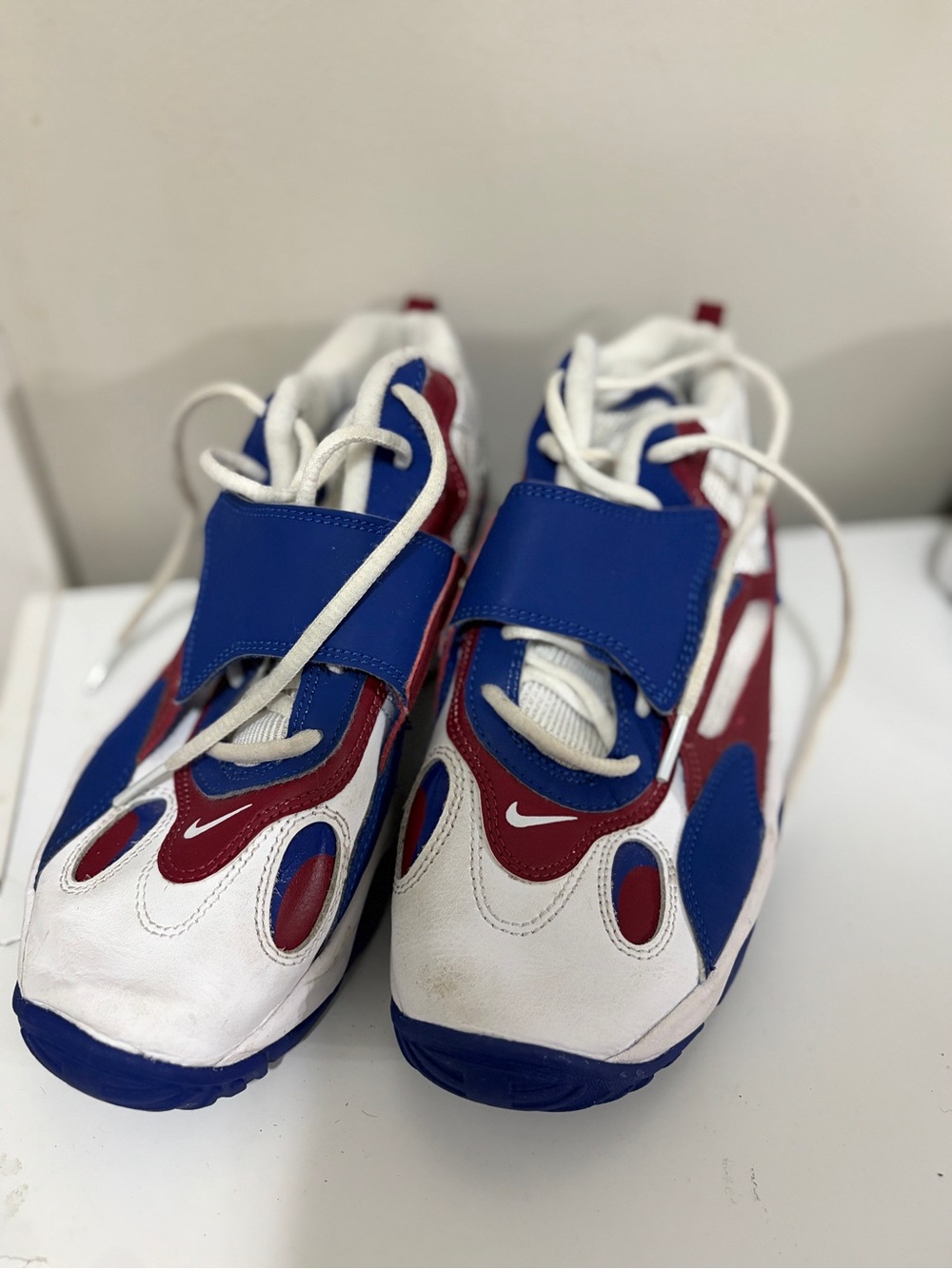 Nike Kids' White, Blue & Maroon Athletic Sneakers